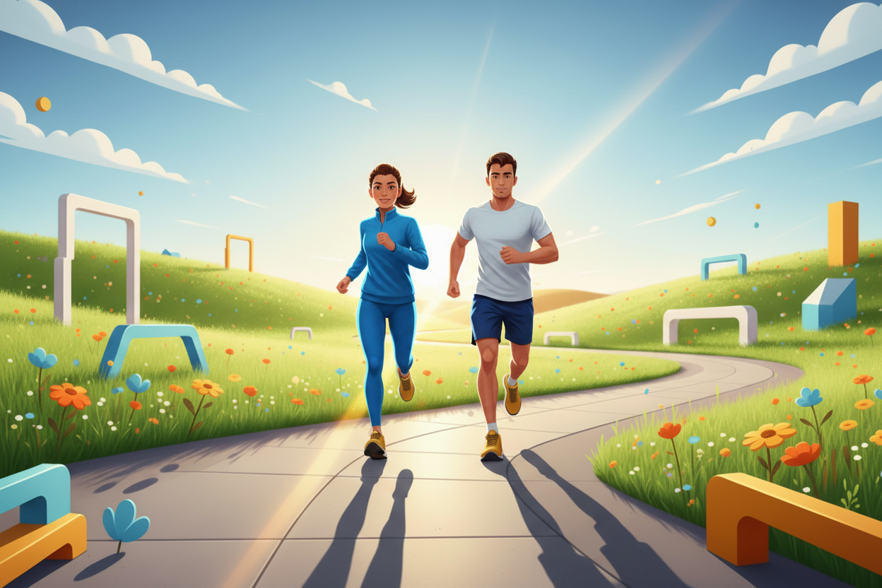 Male and Female Runners Hero Banner